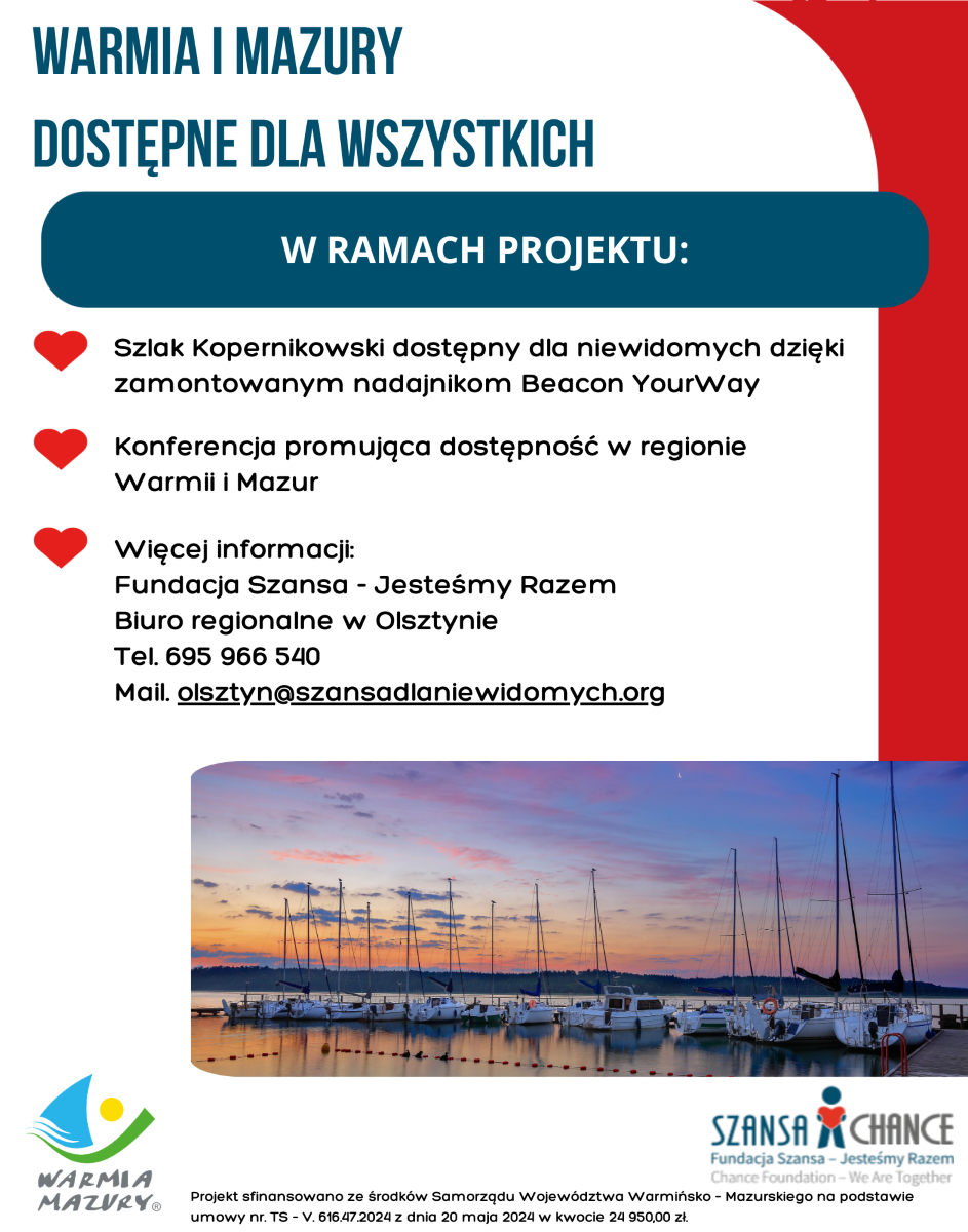 Plakat informujący o projekcie